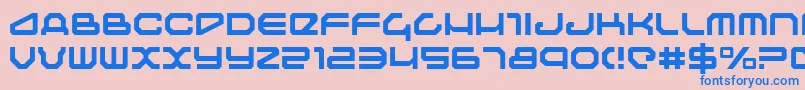 Travelerlight Font – Blue Fonts on Pink Background