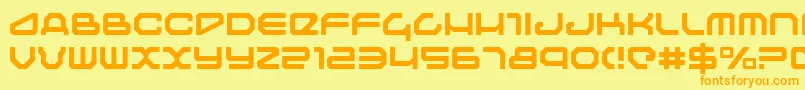 Travelerlight Font – Orange Fonts on Yellow Background