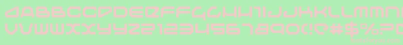 Travelerlight Font – Pink Fonts on Green Background