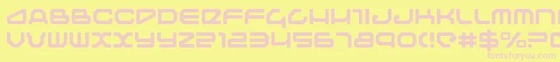 Travelerlight-fontti – vaaleanpunaiset fontit keltaisella taustalla