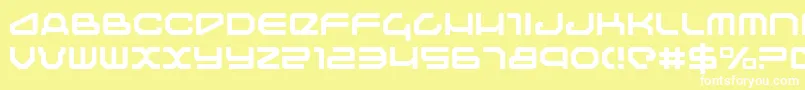 Travelerlight Font – White Fonts on Yellow Background
