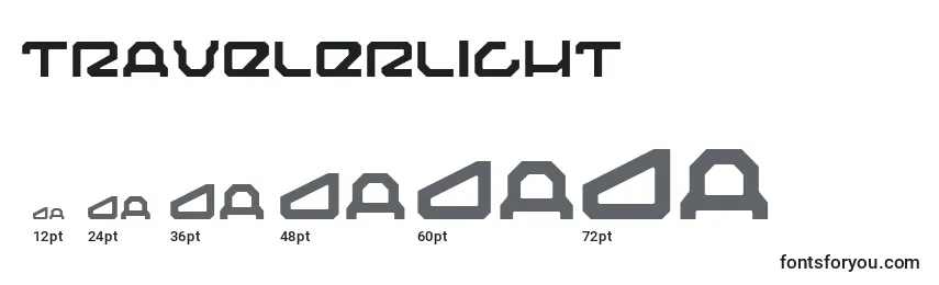 Travelerlight Font Sizes