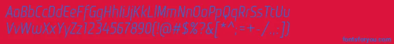 MonitoricaIt Font – Blue Fonts on Red Background