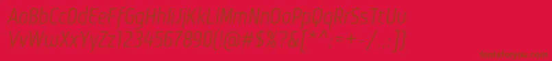 MonitoricaIt Font – Brown Fonts on Red Background
