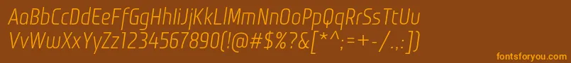 MonitoricaIt Font – Orange Fonts on Brown Background