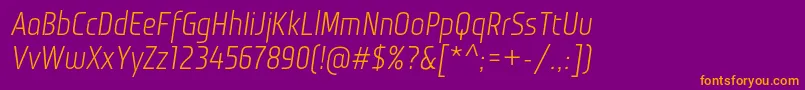 MonitoricaIt Font – Orange Fonts on Purple Background