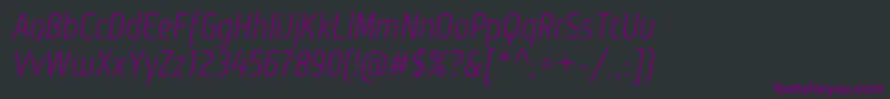フォントMonitoricaIt – 黒い背景に紫のフォント