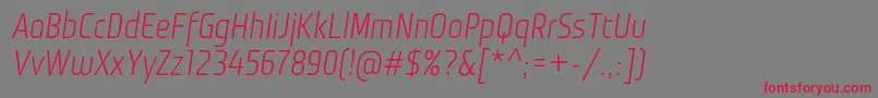 MonitoricaIt Font – Red Fonts on Gray Background