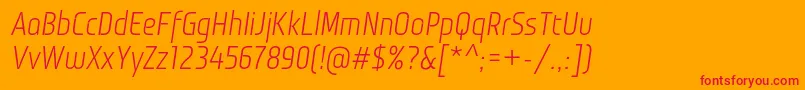 MonitoricaIt Font – Red Fonts on Orange Background