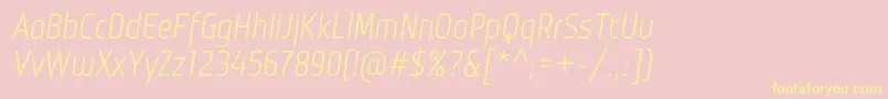 MonitoricaIt-Schriftart – Gelbe Schriften auf rosa Hintergrund