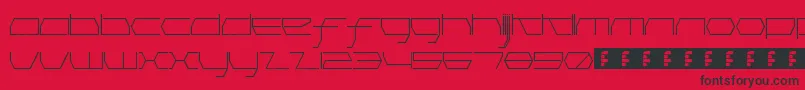 PinkHasGoneExtinctHairline Font – Black Fonts on Red Background