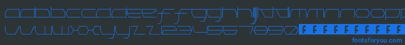 Czcionka PinkHasGoneExtinctHairline – niebieskie czcionki na czarnym tle