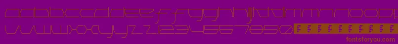 PinkHasGoneExtinctHairline Font – Brown Fonts on Purple Background