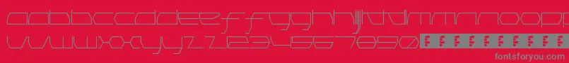 PinkHasGoneExtinctHairline Font – Gray Fonts on Red Background