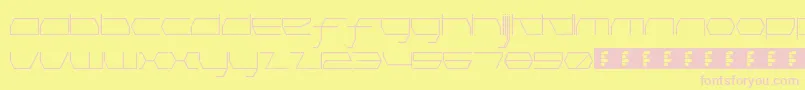 PinkHasGoneExtinctHairline Font – Pink Fonts on Yellow Background