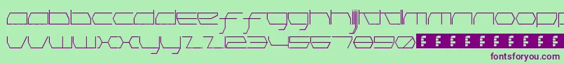 PinkHasGoneExtinctHairline Font – Purple Fonts on Green Background