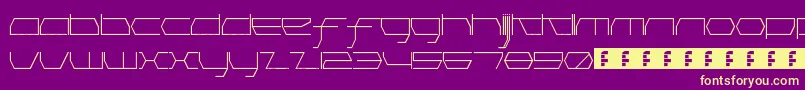 PinkHasGoneExtinctHairline Font – Yellow Fonts on Purple Background