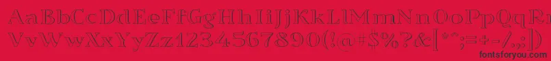 Sortefax026 Font – Black Fonts on Red Background