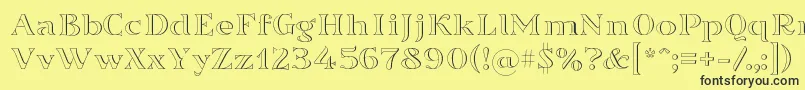 Sortefax026 Font – Black Fonts on Yellow Background