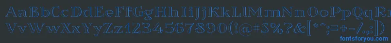 Sortefax026 Font – Blue Fonts on Black Background