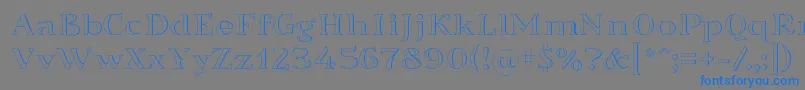 Sortefax026 Font – Blue Fonts on Gray Background