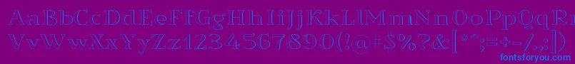 フォントSortefax026 – 紫色の背景に青い文字