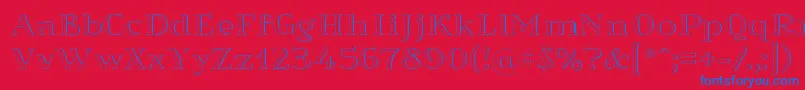 Sortefax026 Font – Blue Fonts on Red Background