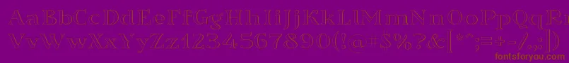 Sortefax026 Font – Brown Fonts on Purple Background