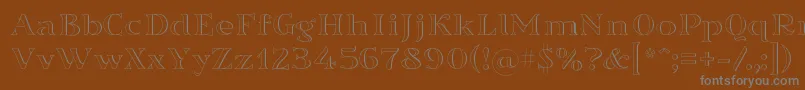 Więcej informacji o czcionce Sortefax026 Czcionka Sortefax026 – szare czcionki na brązowym tle