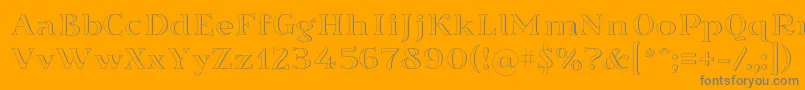 Sortefax026 Font – Gray Fonts on Orange Background