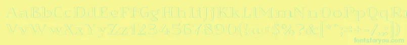 Sortefax026 Font – Green Fonts on Yellow Background