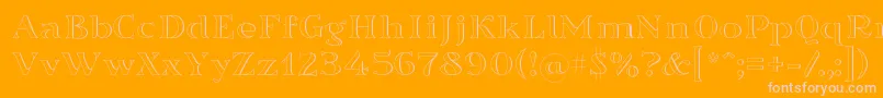 Sortefax026-Schriftart – Rosa Schriften auf orangefarbenem Hintergrund