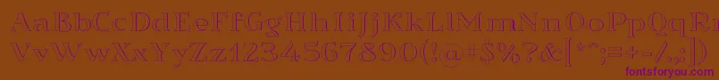 Шрифт Sortefax026 – фиолетовые шрифты на коричневом фоне
