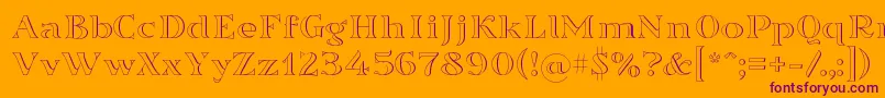 Sortefax026 Font – Purple Fonts on Orange Background