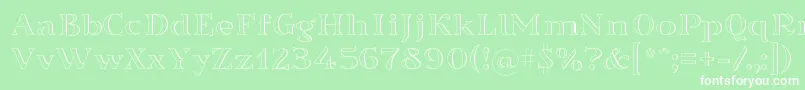 Sortefax026 Font – White Fonts on Green Background