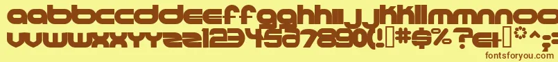 Ultrawor Font – Brown Fonts on Yellow Background