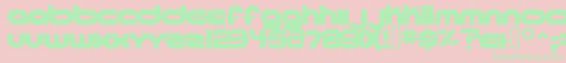 Ultrawor Font – Green Fonts on Pink Background