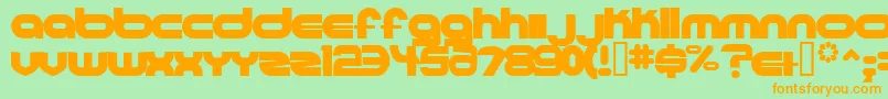 Ultrawor Font – Orange Fonts on Green Background