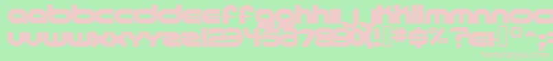 Ultrawor Font – Pink Fonts on Green Background