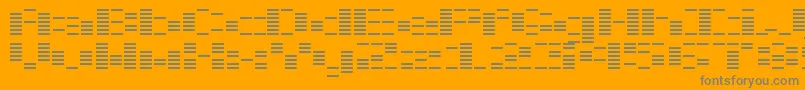 OtoChouha-fontti – harmaat kirjasimet oranssilla taustalla