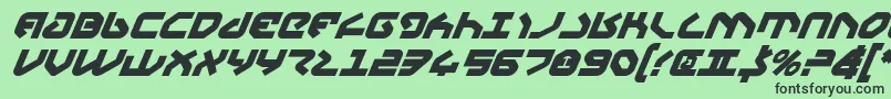 フォントYahrenv2bi – 緑の背景に黒い文字