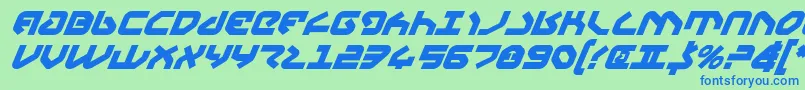 Yahrenv2bi Font – Blue Fonts on Green Background