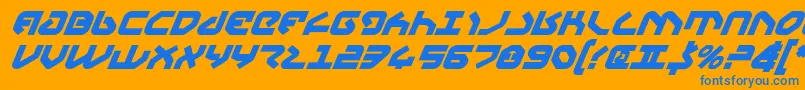 Yahrenv2bi Font – Blue Fonts on Orange Background
