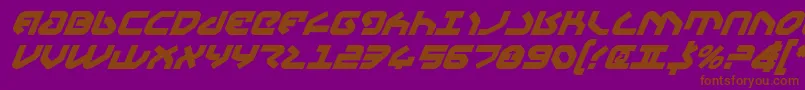 Yahrenv2bi Font – Brown Fonts on Purple Background
