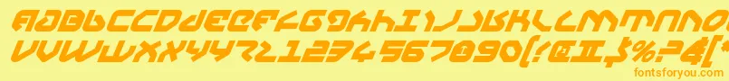 Yahrenv2bi Font – Orange Fonts on Yellow Background