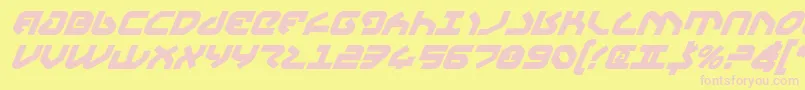 Yahrenv2bi Font – Pink Fonts on Yellow Background