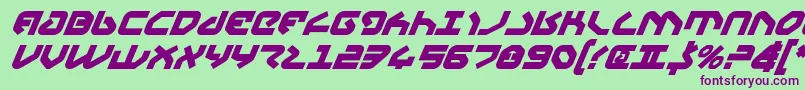 Yahrenv2bi Font – Purple Fonts on Green Background