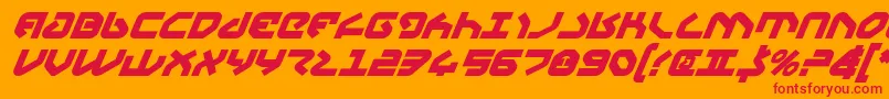 Шрифт Yahrenv2bi – красные шрифты на оранжевом фоне