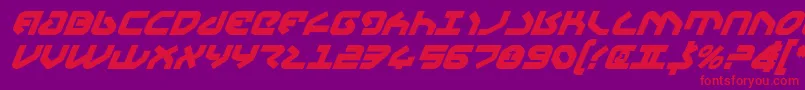 Police Yahrenv2bi – polices rouges sur fond violet