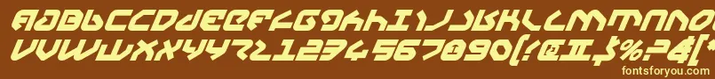 Yahrenv2bi-fontti – keltaiset fontit ruskealla taustalla